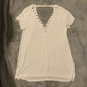 V neck low back t shirt